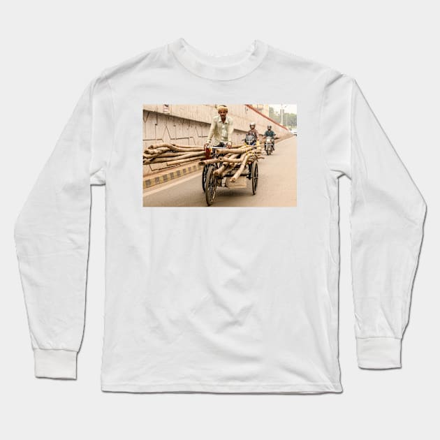 Pedicabs of Bihar 13 Long Sleeve T-Shirt by fotoWerner